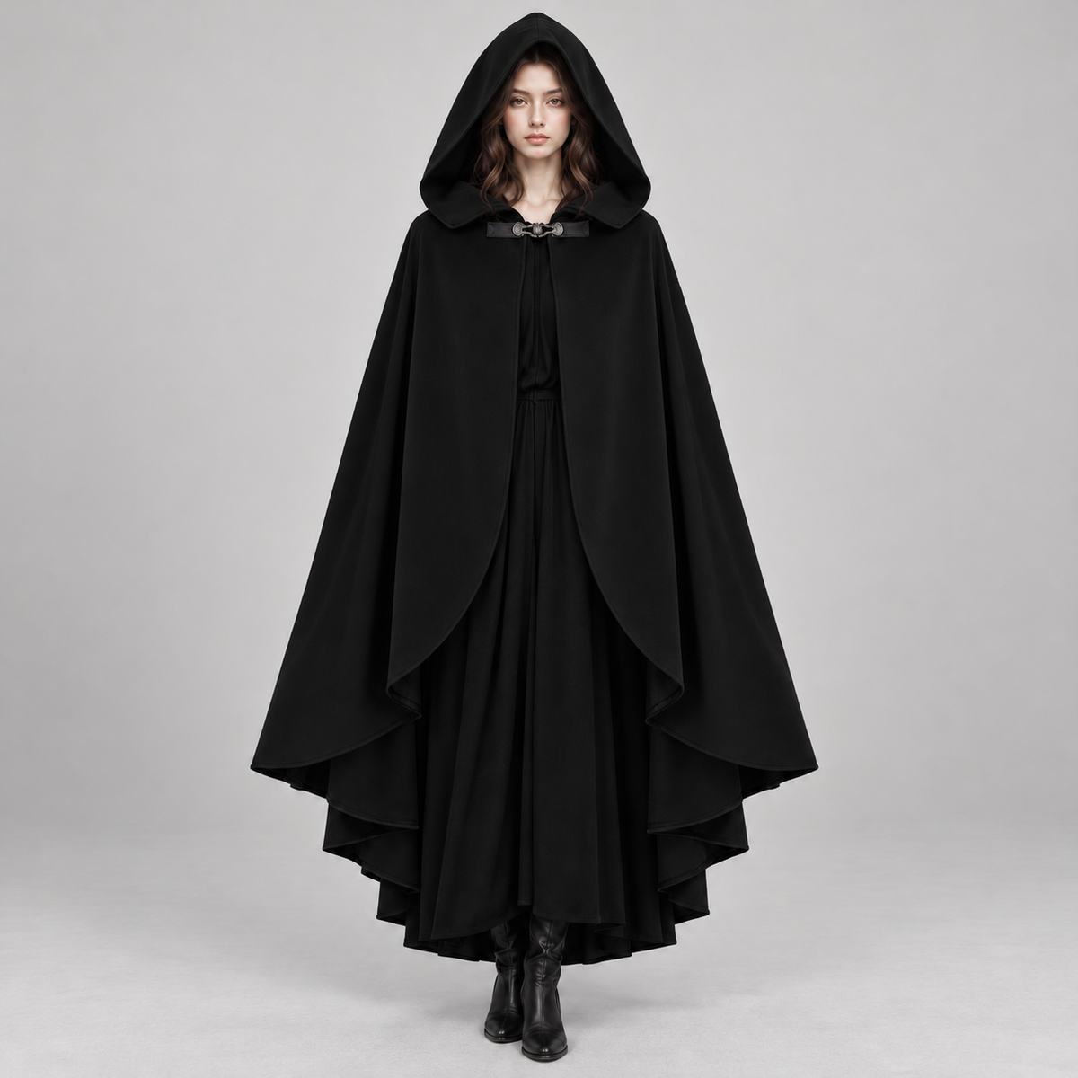 Medieval Gothic Hooded Cloak – Long Cosplay Cape