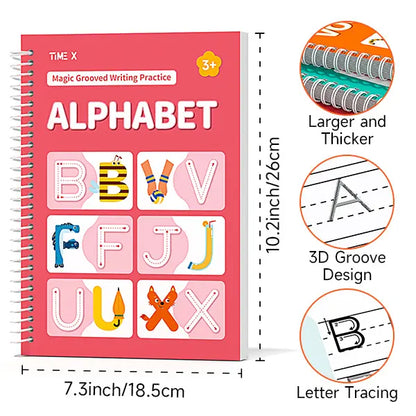 🏫 No More Messy Writing! The Magic 3D Grooved Workbook Set That Auto-Fades for Infinite Reuse & Perfect Handwriting! 📝✨