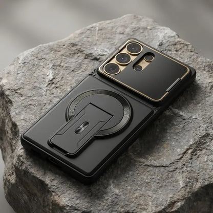📱 Sleek Protection Meets Utility | Multifunctional Magnetic Case with Invisible Kickstand & Lens Armor for Samsung S Series ✨