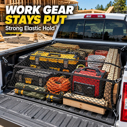 Stretchable Truck Bed Cargo Net – Elastic Load Organizer