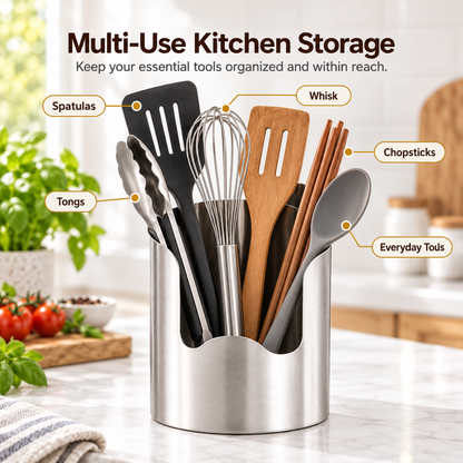 Stainless Steel Utensil Organizer