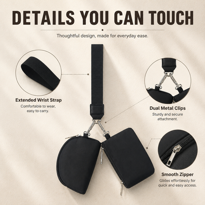 2-in-1 Mini Wristlet Pouch Set