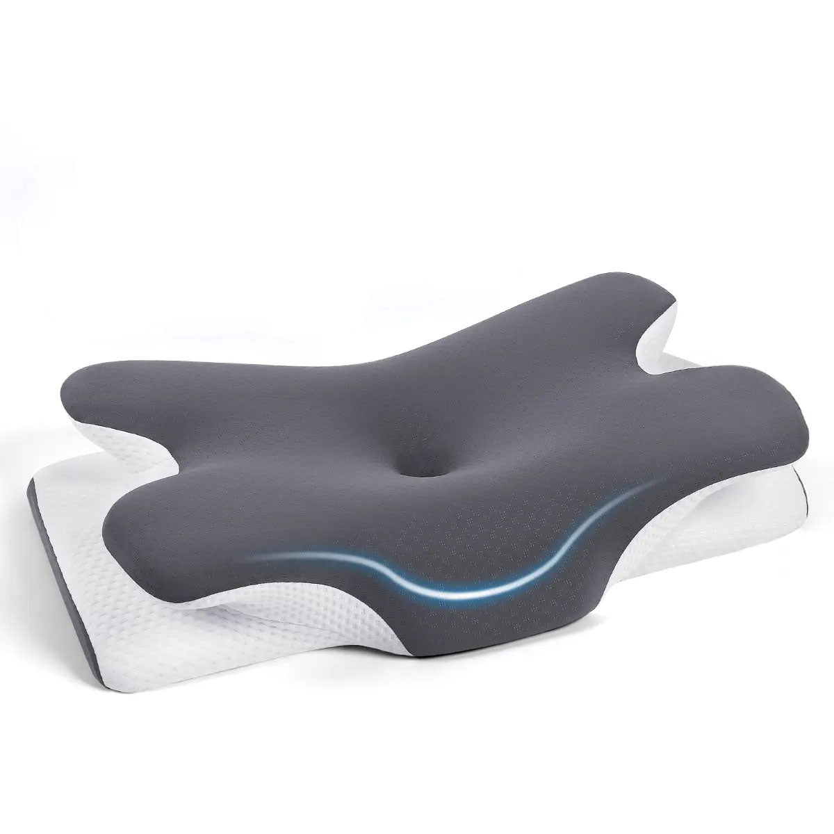 💤 Say Goodbye to Neck Pain | Cooling Memory Foam Neck Pillow, Adjustable Ergonomic Cervical Support Pillow for Sleep & Travel ✨