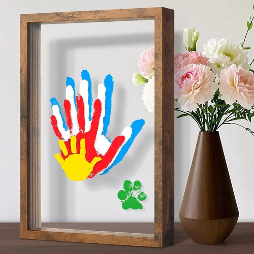 🔥 Stop Letting Their Childhood Slip Away: The 4-Layer Magic 3D Handprint Frame Set That Freezes Family Love Forever! 🪵👶