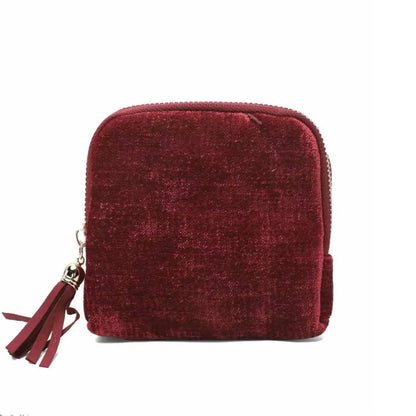 💎 Tangled Chains No More | Portable Travel Jewelry Zippered Pocket Case, 5-Compartment Velvet Satin Lining Organizer with Tassel Zipper ✨
