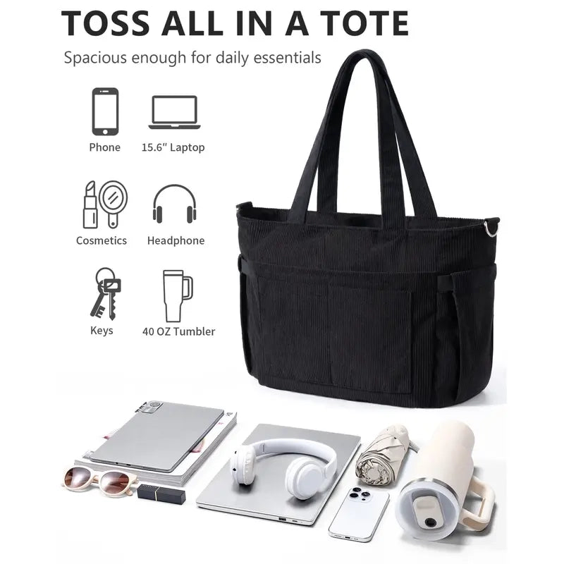 👜 Chic & Spacious Daily Tote Bag | Minimalist Leather Shoulder Bag for Women ✨