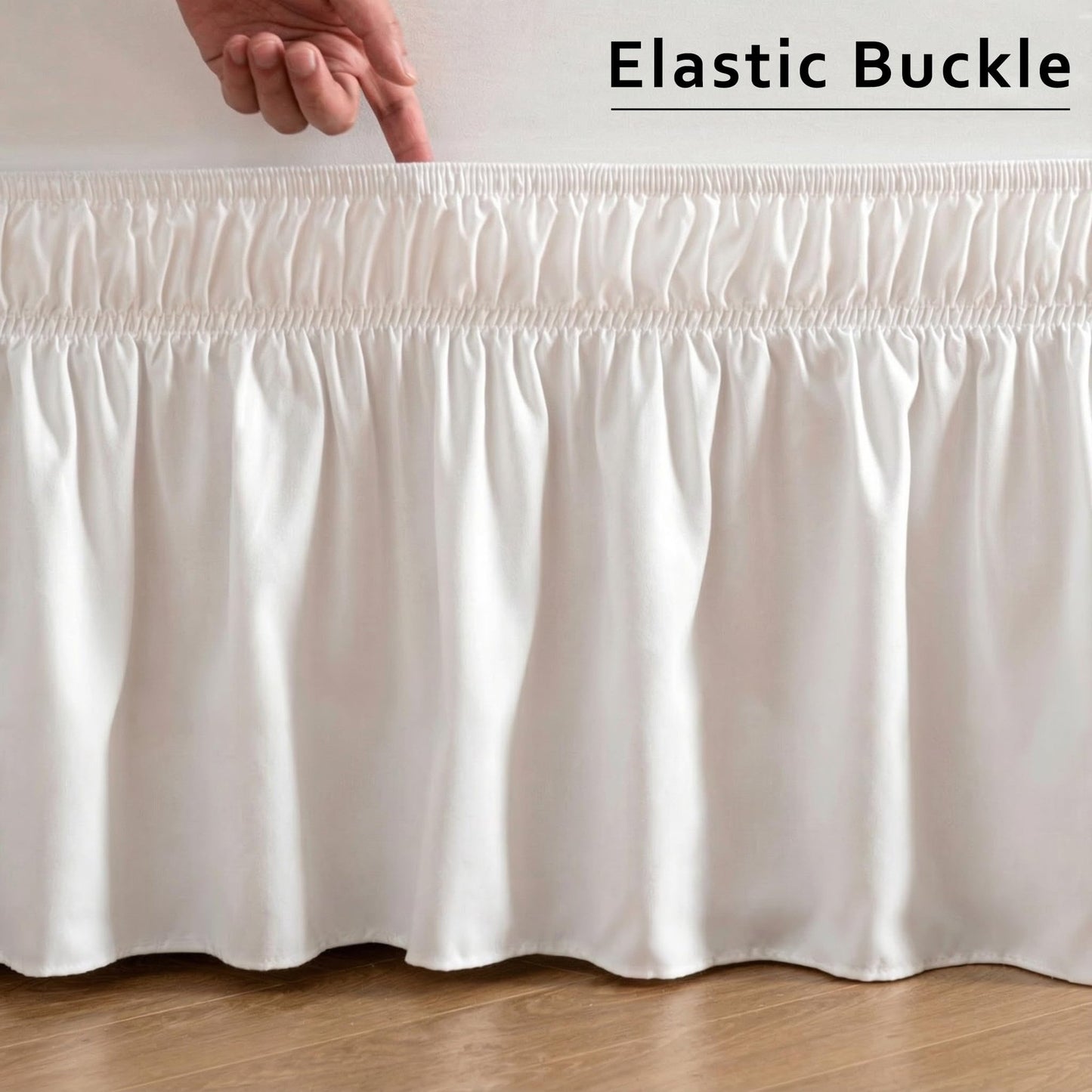 🛏️ Bedroom Makeover | Wrap-Around Easy Install Double Ruffle Elastic Band Bed Skirt ✨