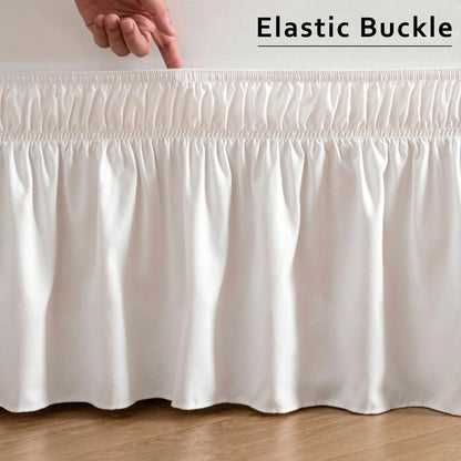 🛏️ Bedroom Makeover | Wrap-Around Easy Install Double Ruffle Elastic Band Bed Skirt ✨
