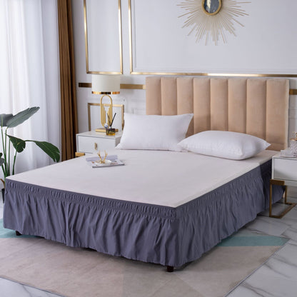 🛏️ Bedroom Makeover | Wrap-Around Easy Install Double Ruffle Elastic Band Bed Skirt ✨