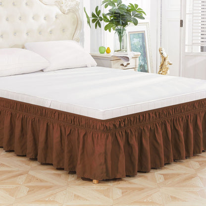 🛏️ Bedroom Makeover | Wrap-Around Easy Install Double Ruffle Elastic Band Bed Skirt ✨