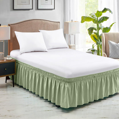 🛏️ Bedroom Makeover | Wrap-Around Easy Install Double Ruffle Elastic Band Bed Skirt ✨