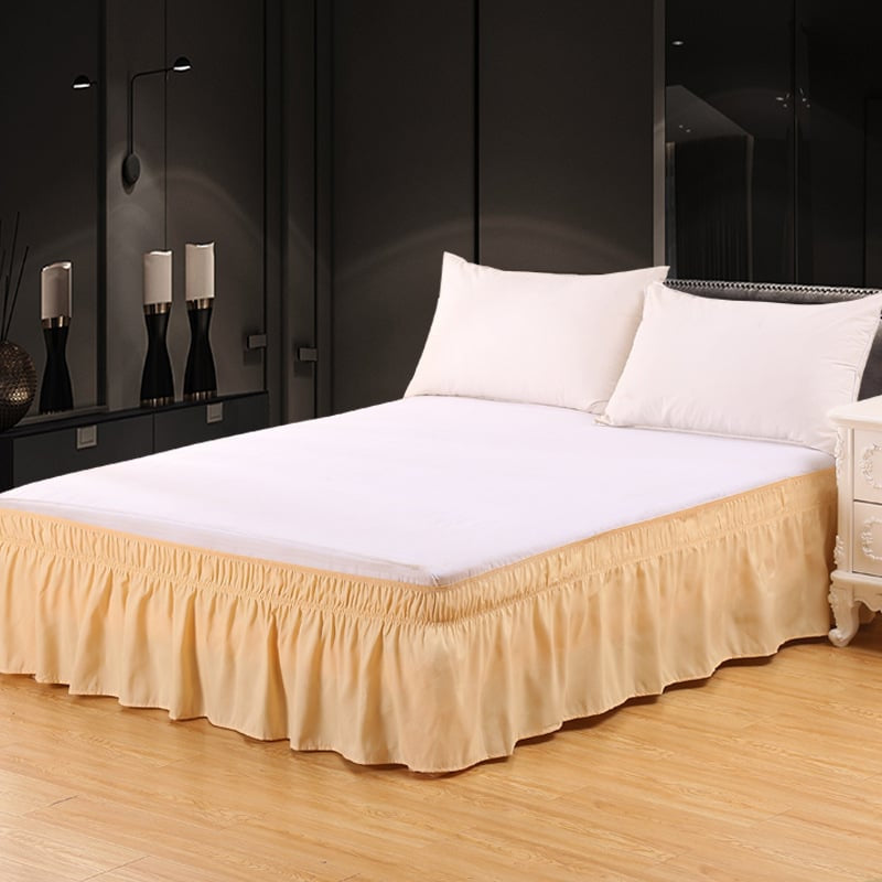 🛏️ Bedroom Makeover | Wrap-Around Easy Install Double Ruffle Elastic Band Bed Skirt ✨
