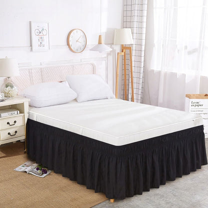 🛏️ Bedroom Makeover | Wrap-Around Easy Install Double Ruffle Elastic Band Bed Skirt ✨