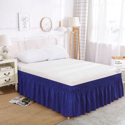 🛏️ Bedroom Makeover | Wrap-Around Easy Install Double Ruffle Elastic Band Bed Skirt ✨
