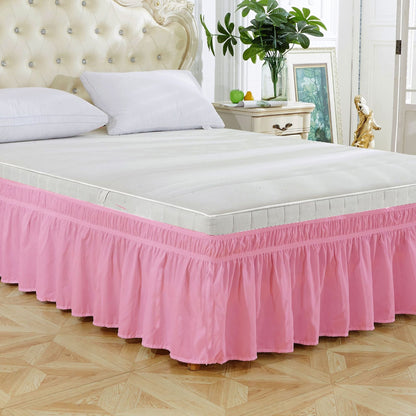 🛏️ Bedroom Makeover | Wrap-Around Easy Install Double Ruffle Elastic Band Bed Skirt ✨