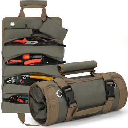 ⚡ Ditch the Heavy Toolbox: The Bulletproof Roll-Up Organizer That Puts Your Tools at Your Fingertips! 🛠️🚗