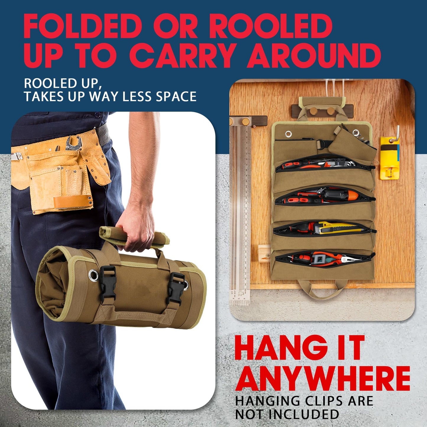 ⚡ Ditch the Heavy Toolbox: The Bulletproof Roll-Up Organizer That Puts Your Tools at Your Fingertips! 🛠️🚗
