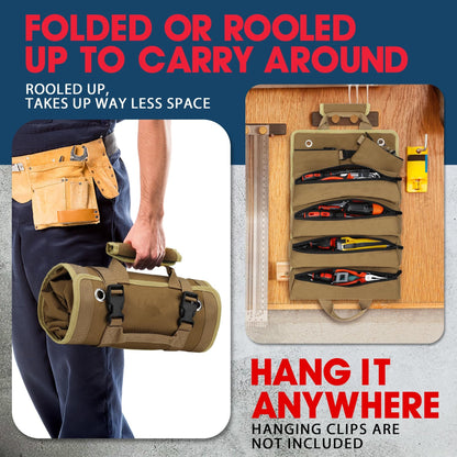 ⚡ Ditch the Heavy Toolbox: The Bulletproof Roll-Up Organizer That Puts Your Tools at Your Fingertips! 🛠️🚗