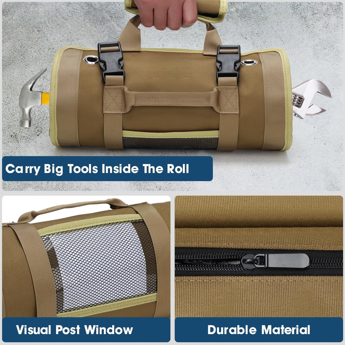 ⚡ Ditch the Heavy Toolbox: The Bulletproof Roll-Up Organizer That Puts Your Tools at Your Fingertips! 🛠️🚗