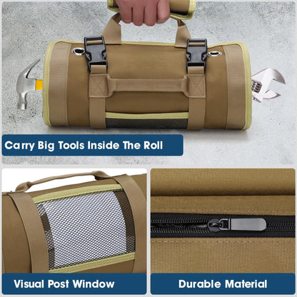 ⚡ Ditch the Heavy Toolbox: The Bulletproof Roll-Up Organizer That Puts Your Tools at Your Fingertips! 🛠️🚗