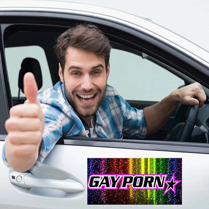 🌈 Show Your Pride | 10-Pack Funny Gay Pride Rainbow Car Magnets &amp; Bumper Stickers ✨