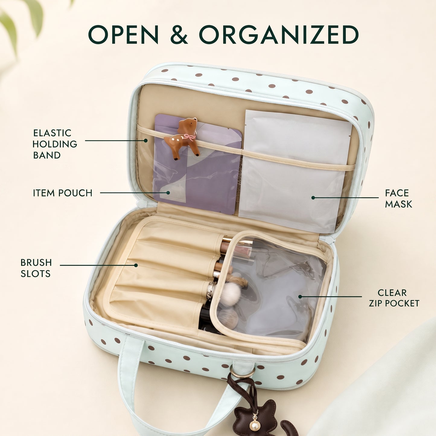 Double-Layer Travel Makeup Bag