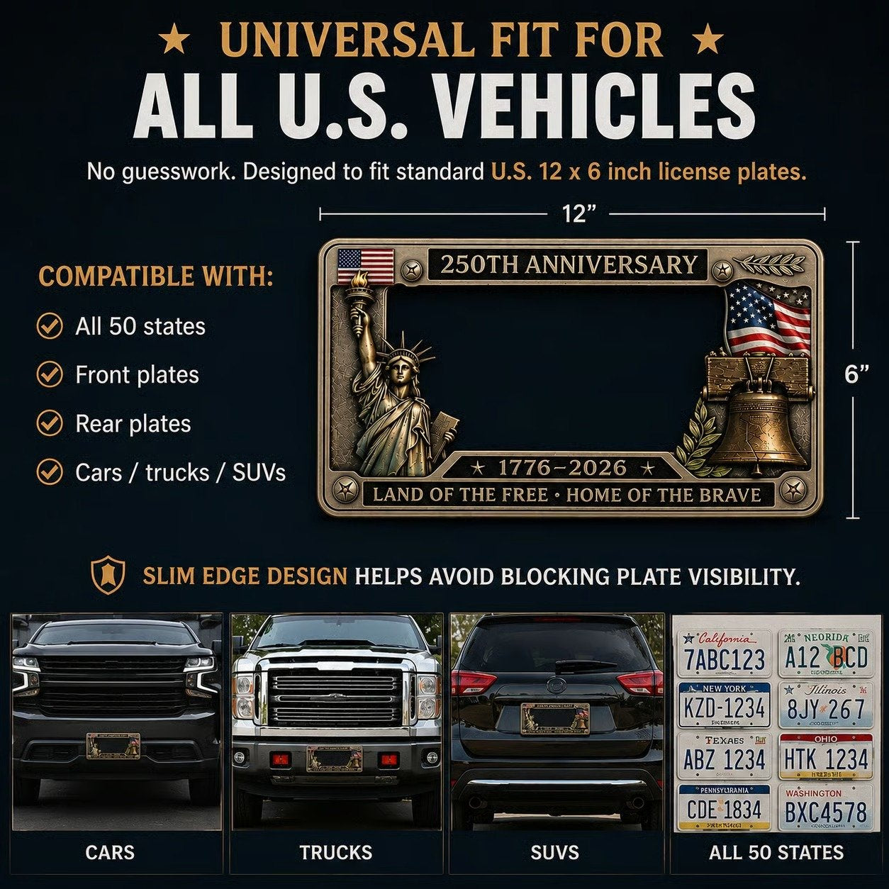 🦅 Salute To Glory | A Once-in-250-Years Symbol of American Pride Premium Car Emblem Decal