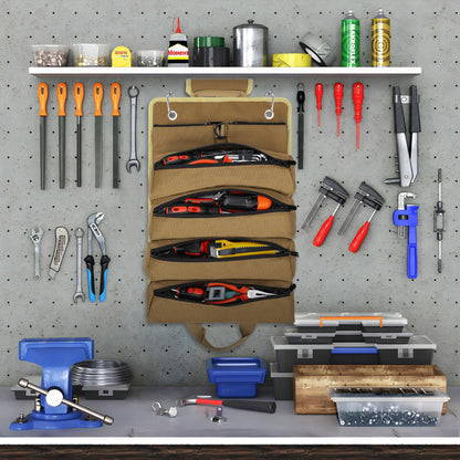 ⚡ Ditch the Heavy Toolbox: The Bulletproof Roll-Up Organizer That Puts Your Tools at Your Fingertips! 🛠️🚗