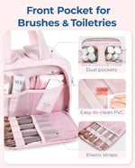 Large Capacity Wide-Open Travel Cosmetic Bag