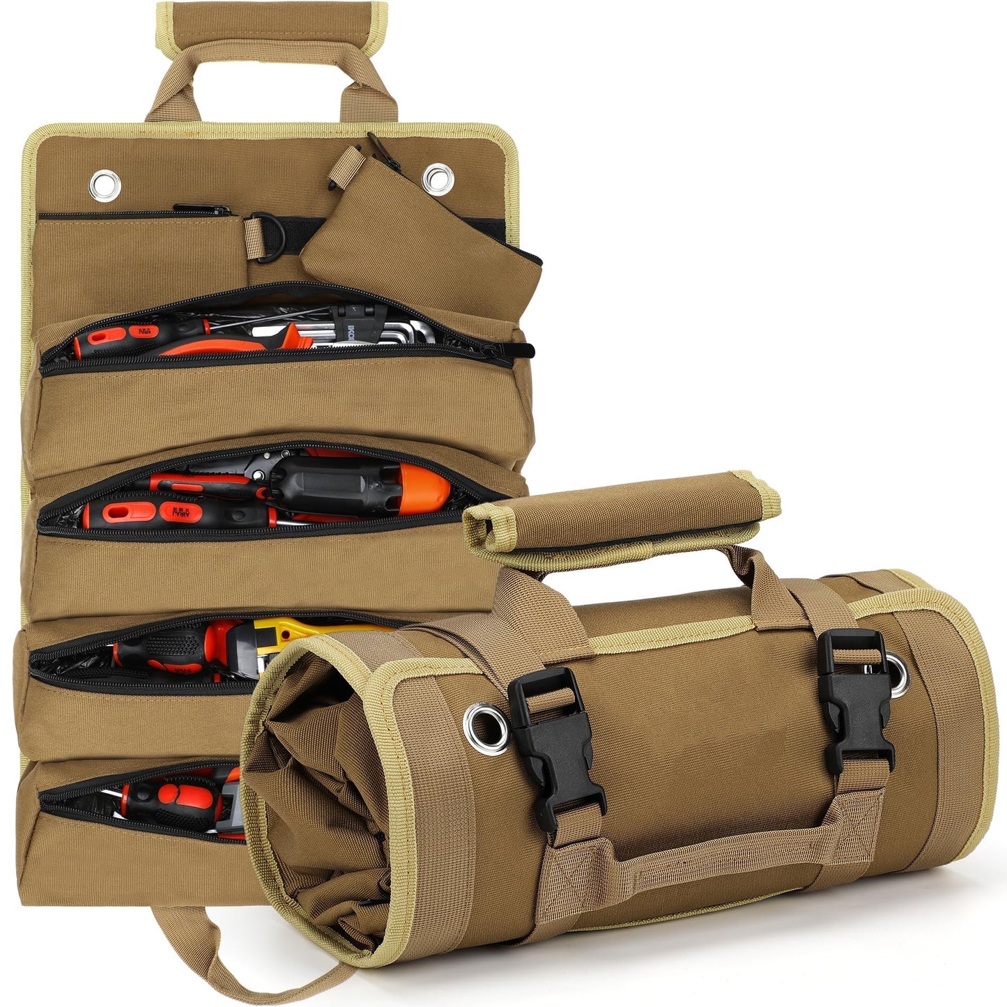 ⚡ Ditch the Heavy Toolbox: The Bulletproof Roll-Up Organizer That Puts Your Tools at Your Fingertips! 🛠️🚗
