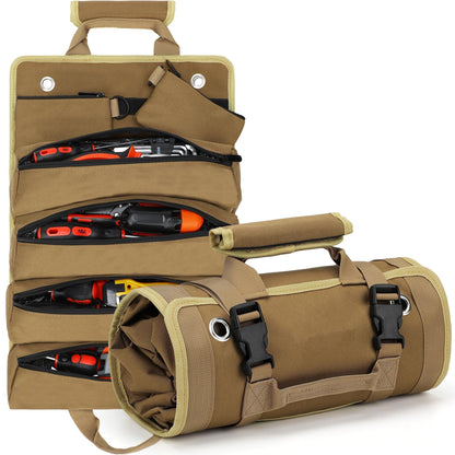 ⚡ Ditch the Heavy Toolbox: The Bulletproof Roll-Up Organizer That Puts Your Tools at Your Fingertips! 🛠️🚗