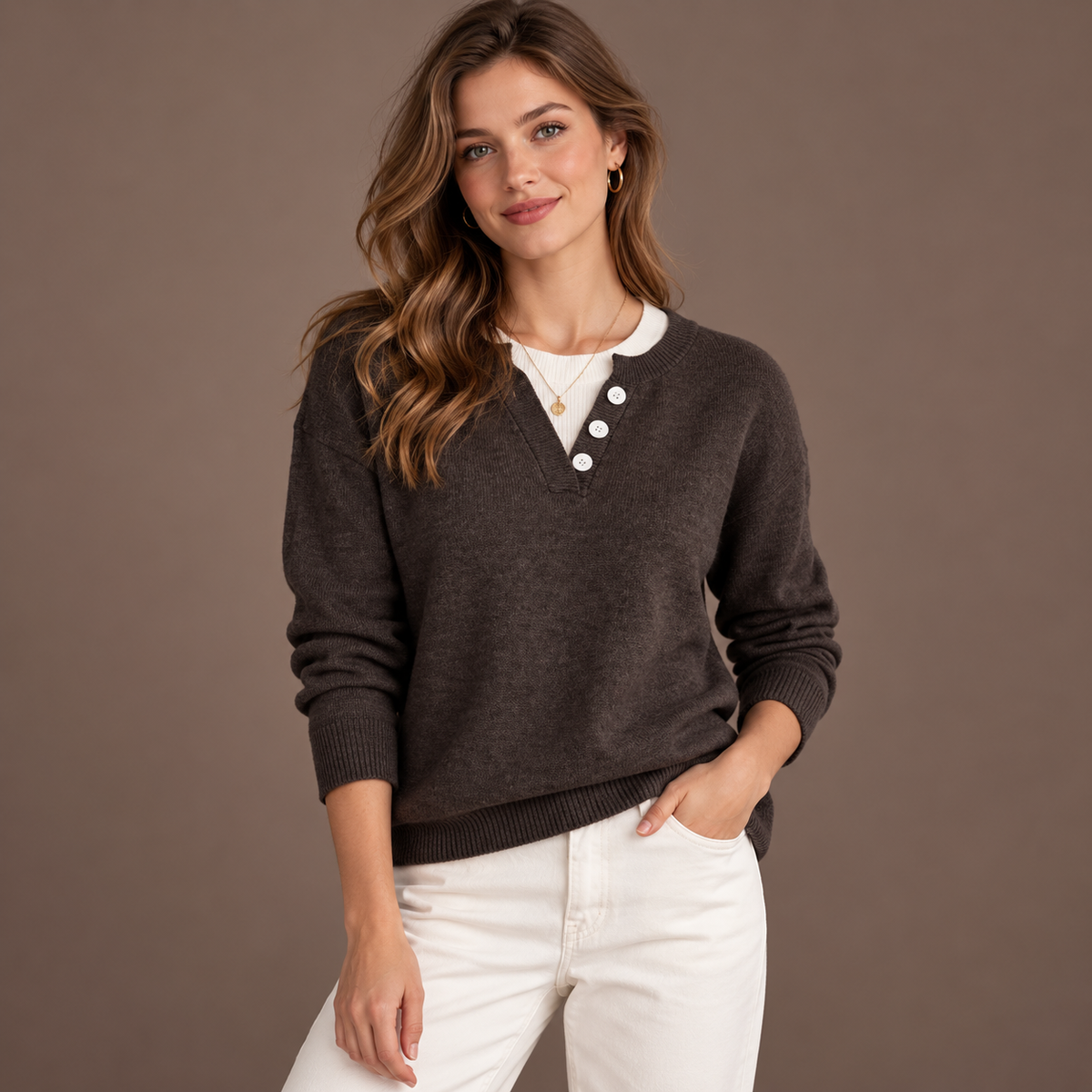 Women’s Lightweight Layering Top – Relaxed Fit Everyday Essential