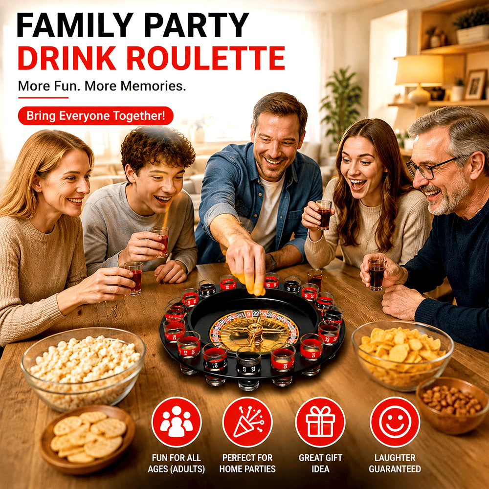 🎰 Shot Glass Roulette Drinking Game Set – Casino Style Party Game