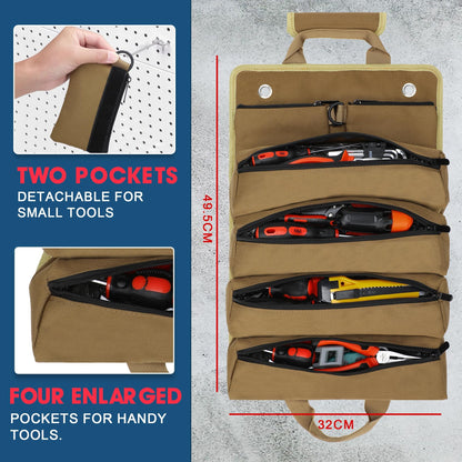 ⚡ Ditch the Heavy Toolbox: The Bulletproof Roll-Up Organizer That Puts Your Tools at Your Fingertips! 🛠️🚗