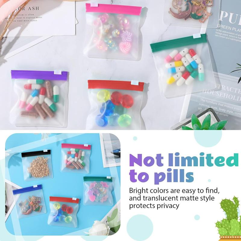 🔥7Pcs Clear Zipper Pill Storage Bag
