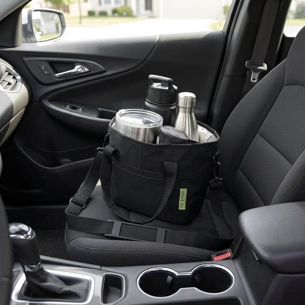 🥤❄️Family Size 4 Compartment Drink Bag, Multiple Tumbler Carrier Caddy