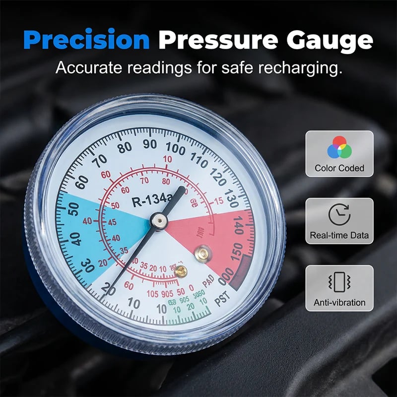 time-limited-special-r134a-ac-refrigerant-charging-hose-with-gauge-universal-easy-diy-tool-613