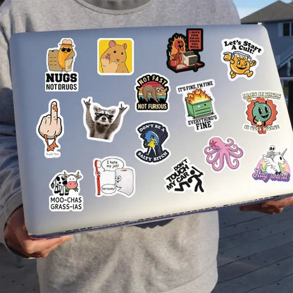 130pcs-funny-saying-sticker-pack-suitable-for-bumpers-safety-helmets-water-bottles-colleagues-computers-5661
