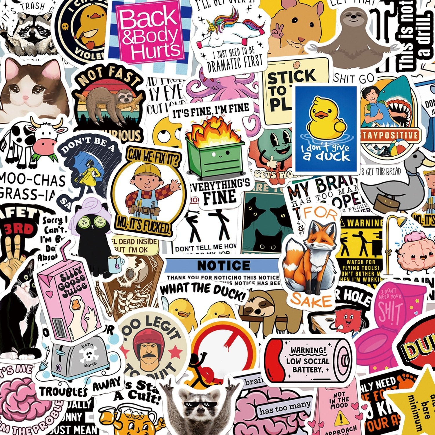 130pcs-funny-saying-sticker-pack-suitable-for-bumpers-safety-helmets-water-bottles-colleagues-computers-5661