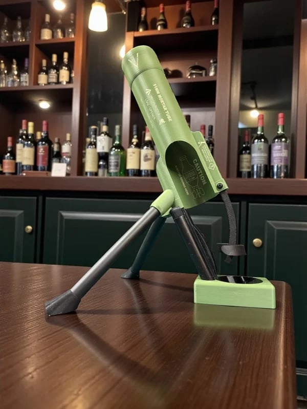 51mm Beer Bottle Mortar Bottle Opener – Novelty Cap-Launching Desk & Bar Accessory