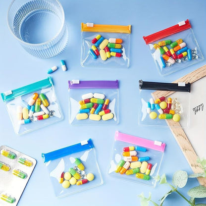 🔥7Pcs Clear Zipper Pill Storage Bag