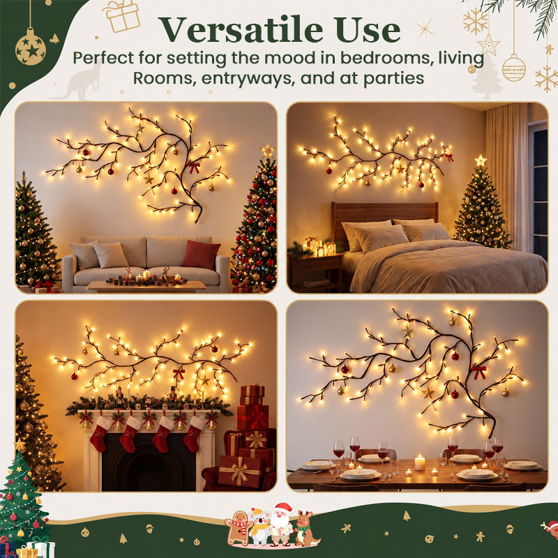 LED branch lights used in different Christmas spaces