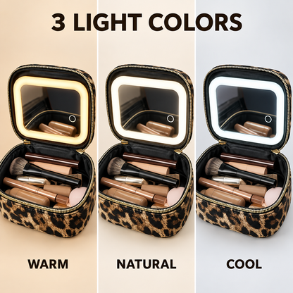 ✨ Mini Makeup Bag with LED Mirror 💄