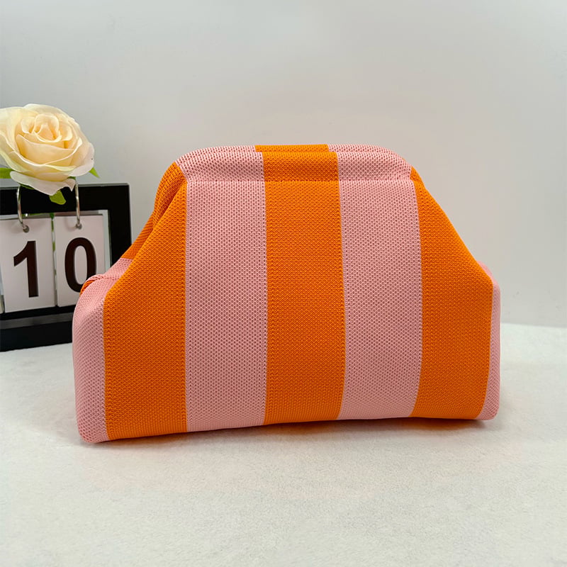 👜 Your New Go-To | Women's Striped Cloud Handbag Pleated Lightweight Tote Bag ✨