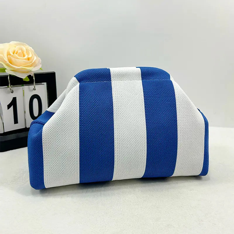 👜 Your New Go-To | Women's Striped Cloud Handbag Pleated Lightweight Tote Bag ✨