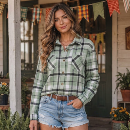 Easy Layer Plaid Shirt – Relaxed Fit Fall Shacket