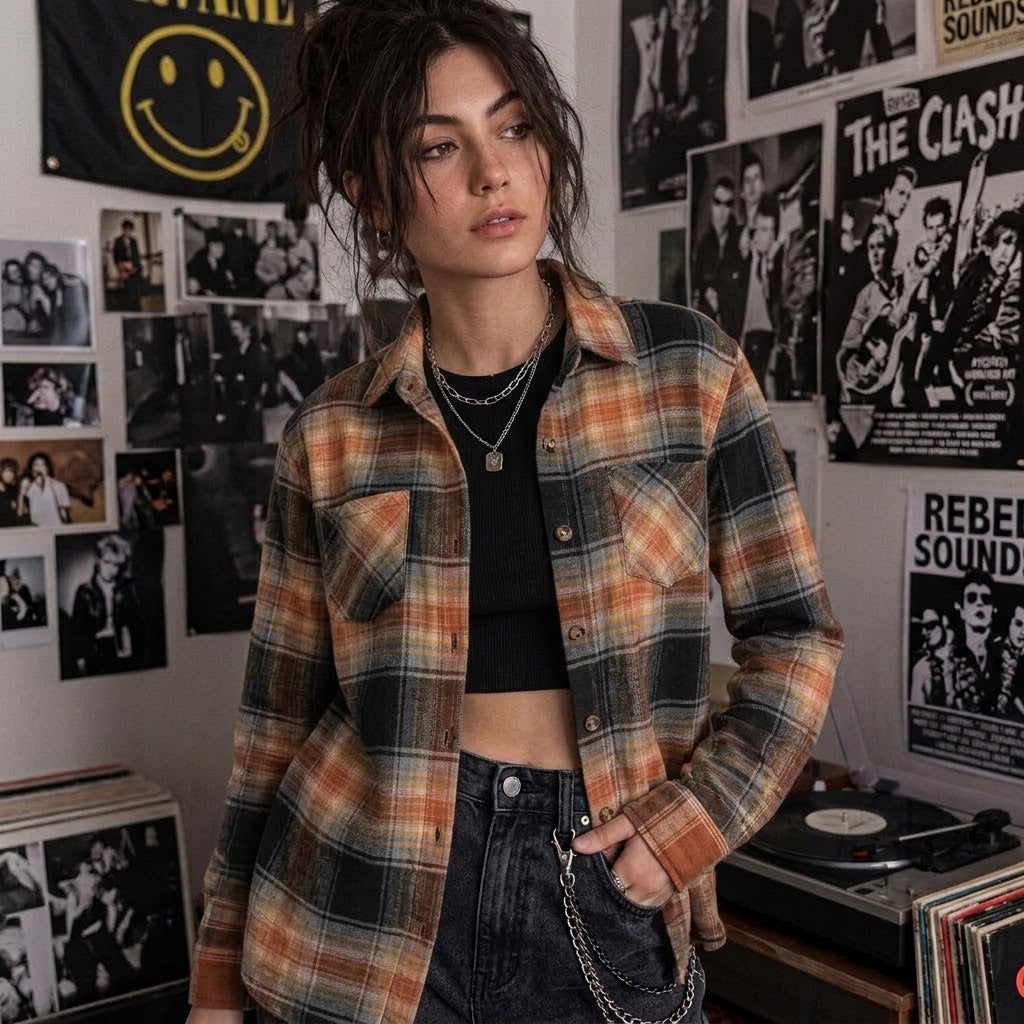 Easy Layer Plaid Shirt – Relaxed Fit Fall Shacket