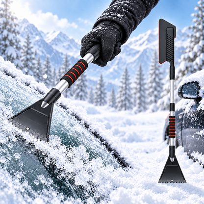 3-in-1 Extendable Car Snow Brush & Ice Scraper