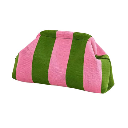 👜 Your New Go-To | Women's Striped Cloud Handbag Pleated Lightweight Tote Bag ✨