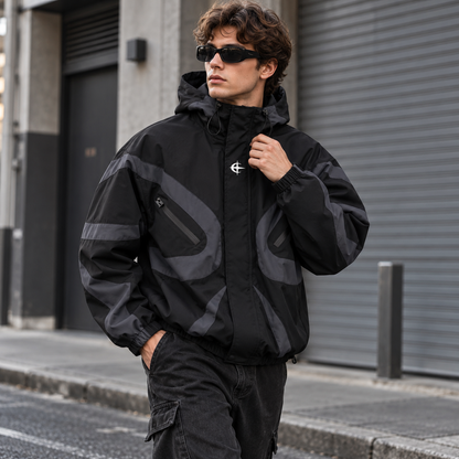 Men's Futuristic Techwear Windbreaker